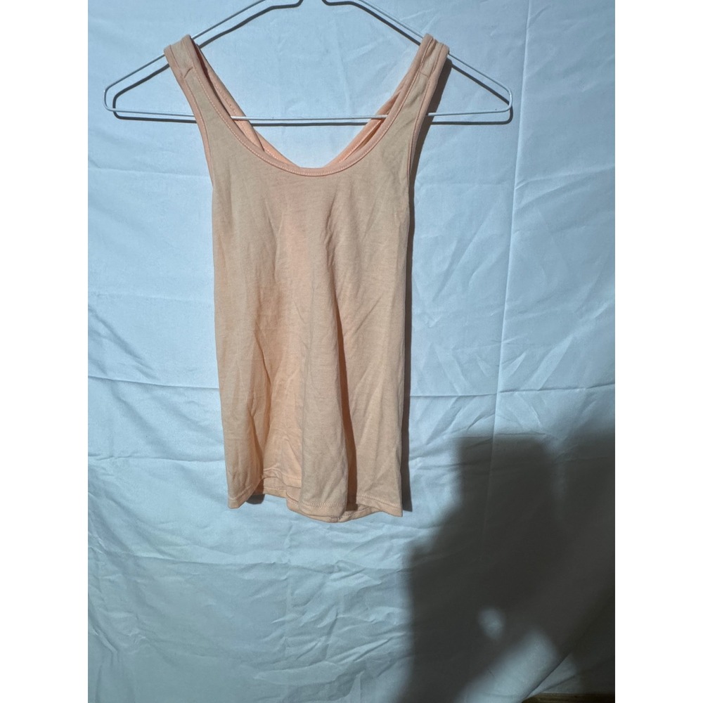 Freely Girls Peach Apricot Activewear Size Medium Cross Back Tulip Hem